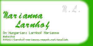 marianna larnhof business card